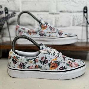 Vans Old Skool Low Top Floral Sneakers Shoes Size 7